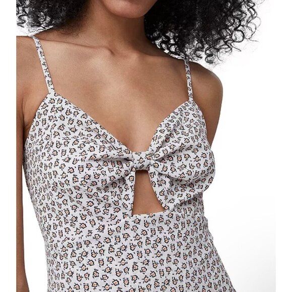 French‎ Connection Floral Midi Dress Sweetheart Neckline Adjustable Straps Sz 12 - Picture 2 of 16